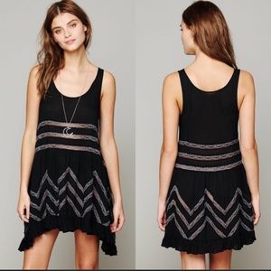 NWT Free People Voile and Lace Trapeze Dress
